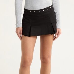 Pacsun Black Pleated Mini Skirt